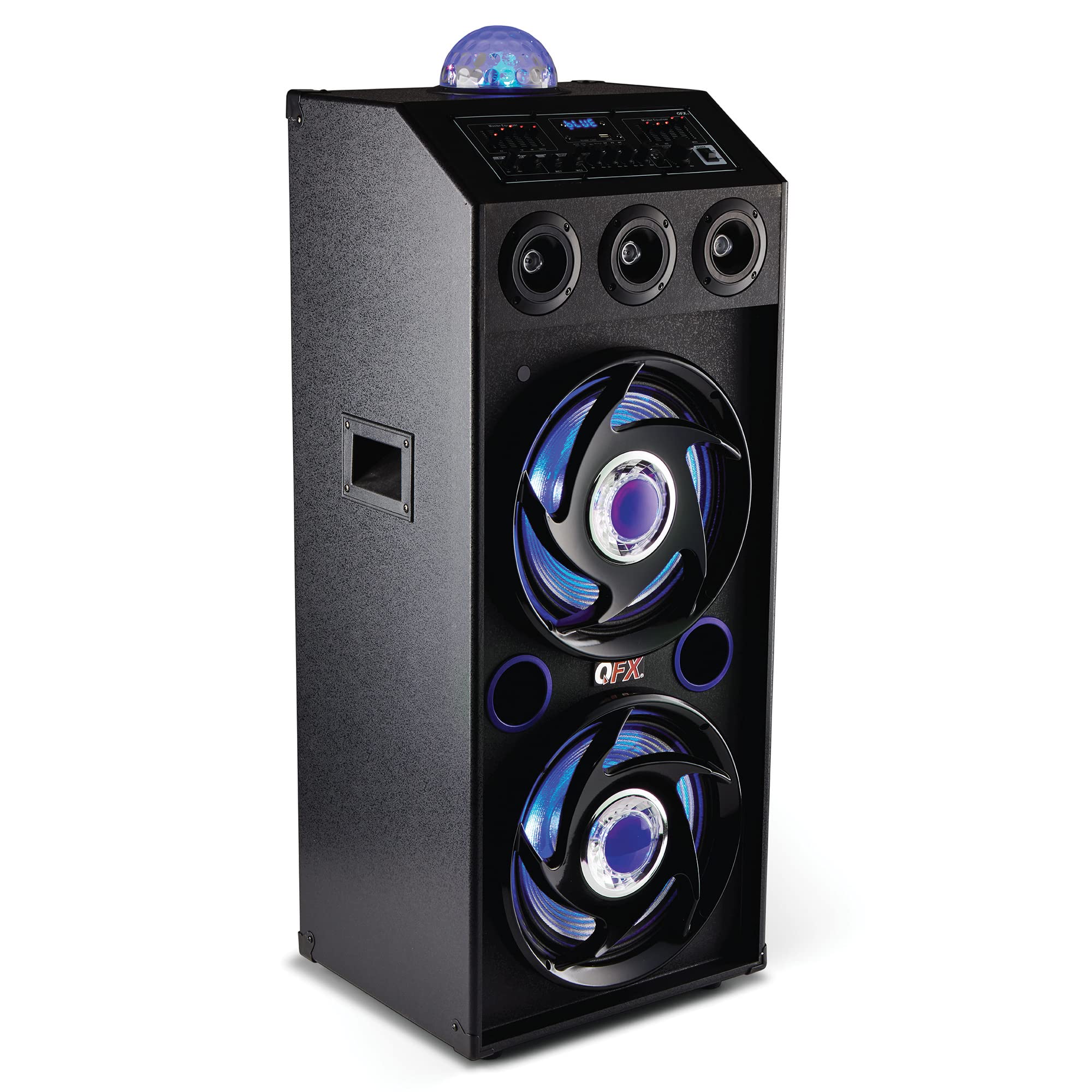 QFX SBX-412207BT Bluetooth Speaker with Built-in Amplifier, blue